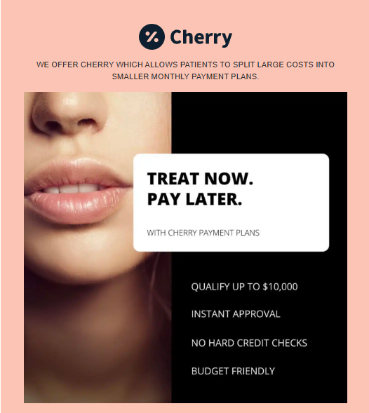 CHERRY FINANCING AT REVEAL IMAGE AESTHETICS